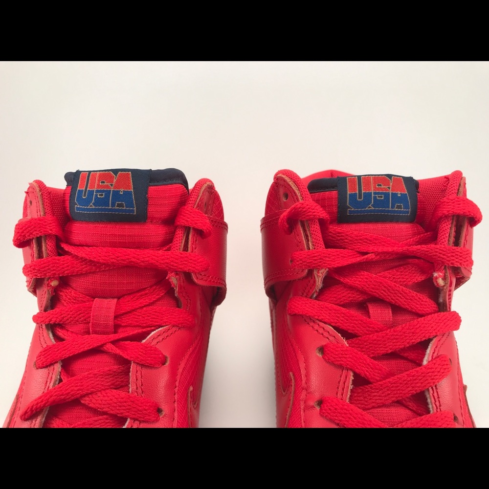 SOLD Nike Dunk High USA Olympic University Red - Picture 7 of 11